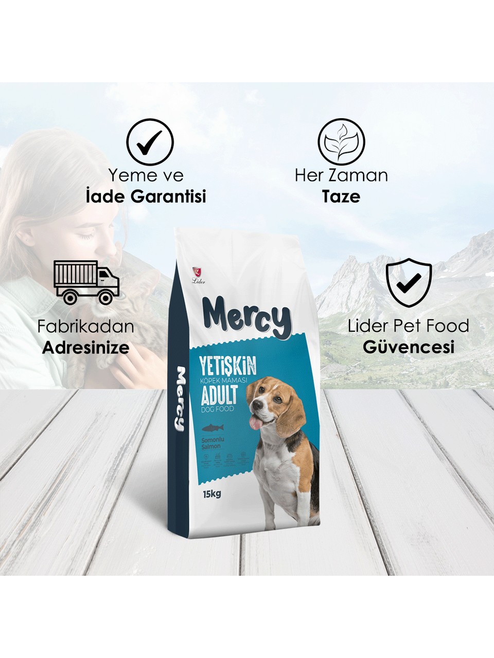 Mercy  15 Kg Somonlu Yetişkin Köpek Maması