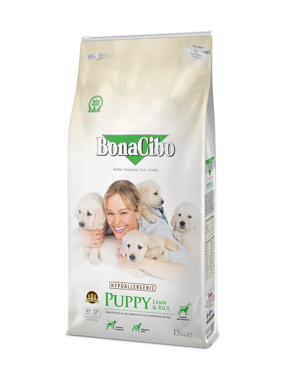 BonaCibo 15 Kg Puppy Lamb & Rice Kuzu Etli ve Pirinçli Yavru Köpek Maması