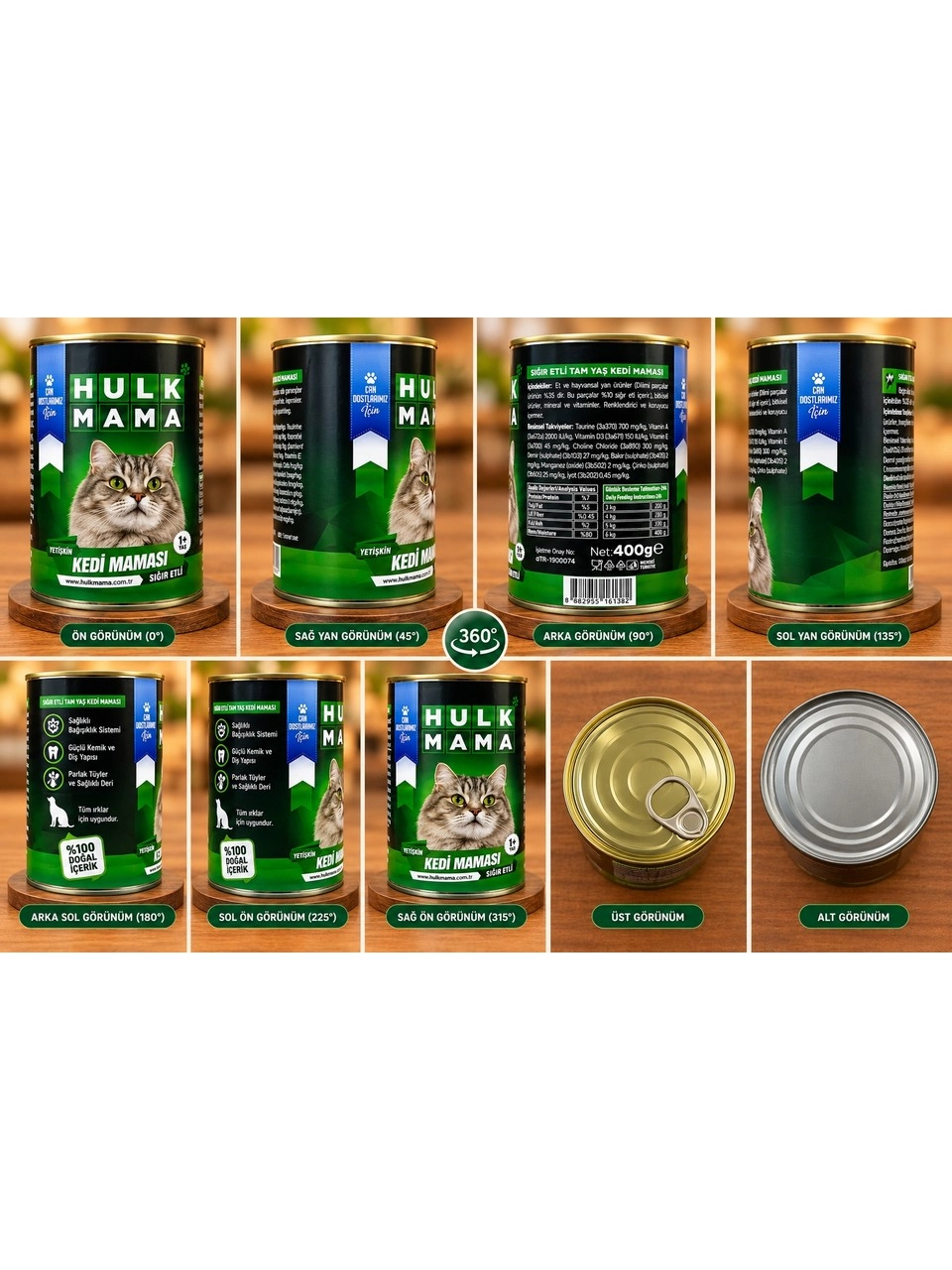Hulk Mama Sığır Etli Yaş Kedi Maması 400 gr