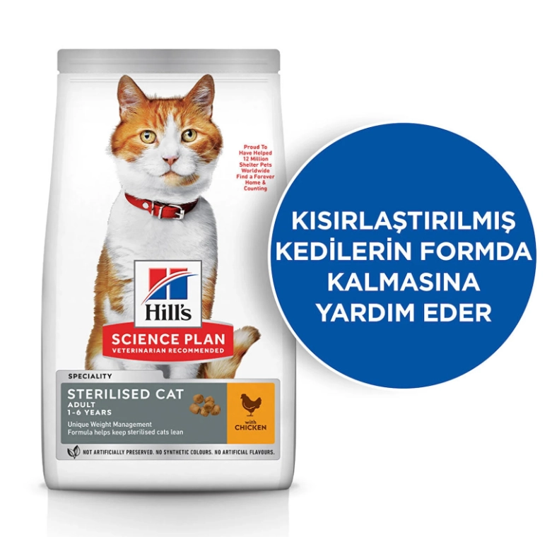 Hills 3 Kg Tavuklu Kısırlaştırılmış Yetişkin Kedi Maması