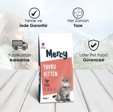 Mercy 10 Kg Tavuklu Yavru Kedi Maması 