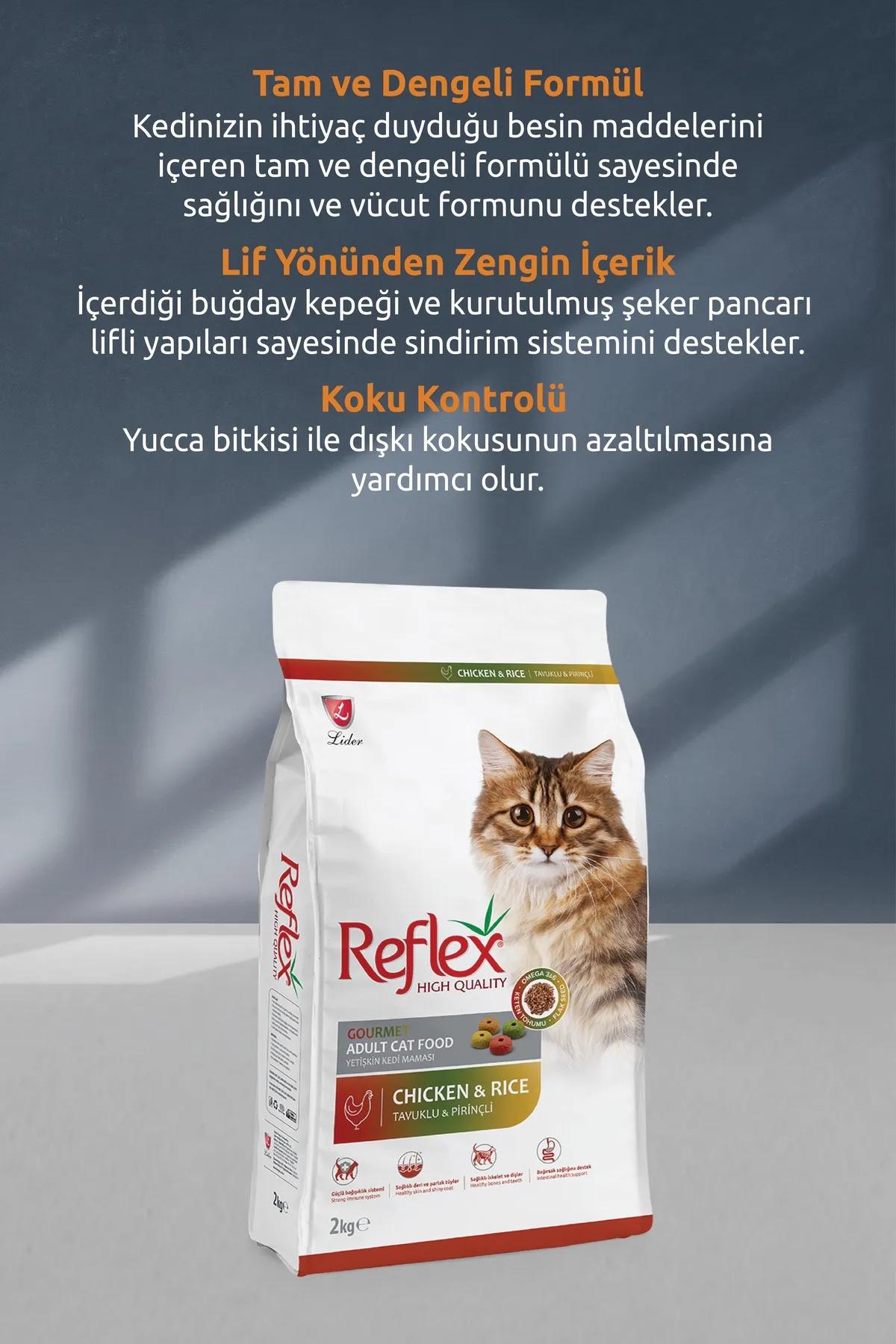 Reflex 15 Kg Gourmet Tavuklu & Pirinçli Yetişkin Kedi Maması 