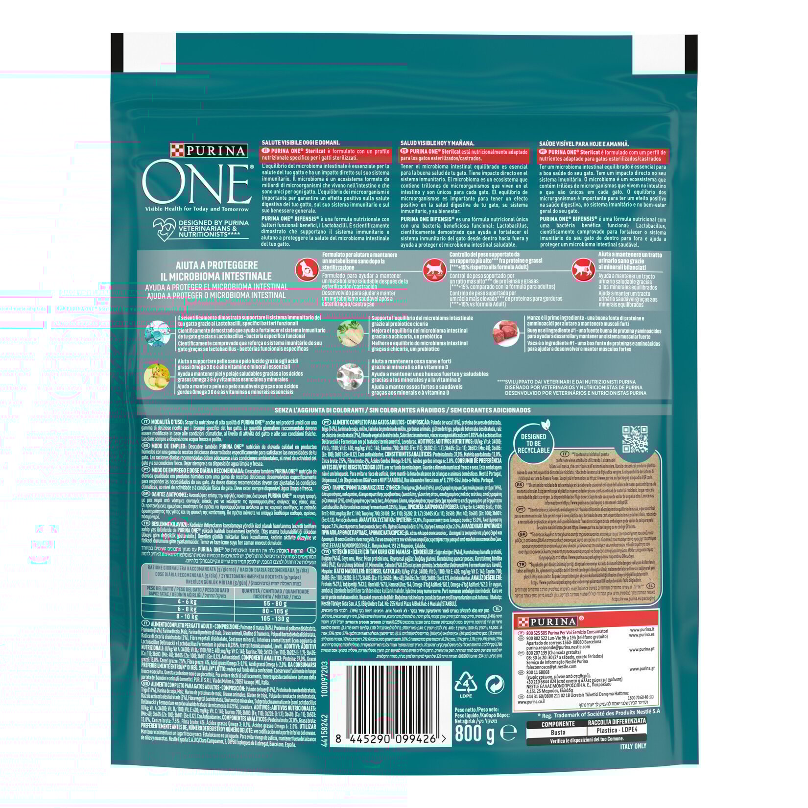 Purina%20One%20800%20Gr%20Sığır%20Etli%20Kısırlaştırılmış%20Yetişkin%20Kedi%20Maması%20