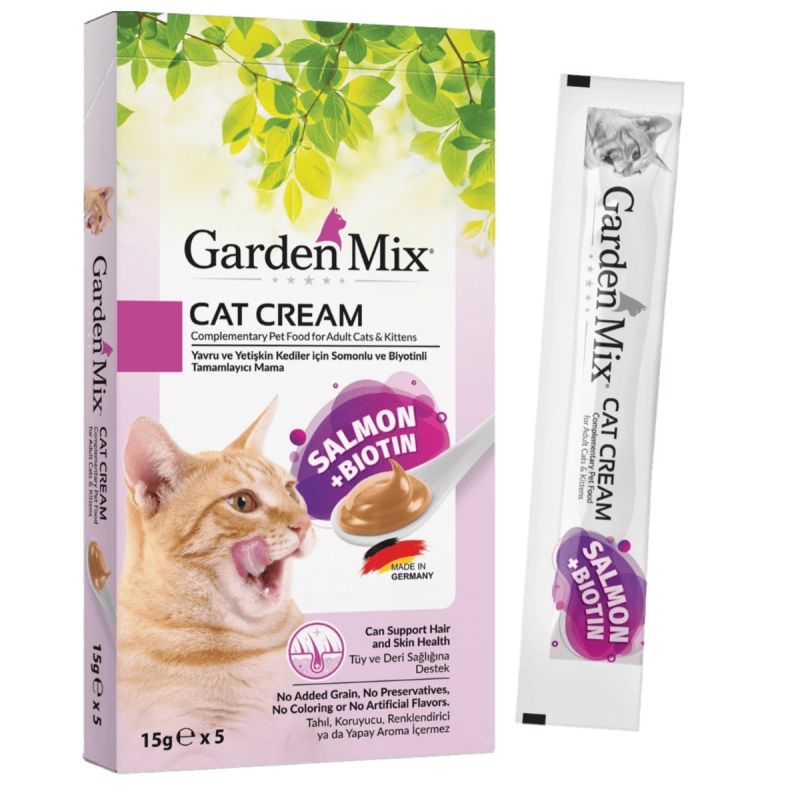 Garden Mıx Kedi Kreması Somon+biotin 15gr*5