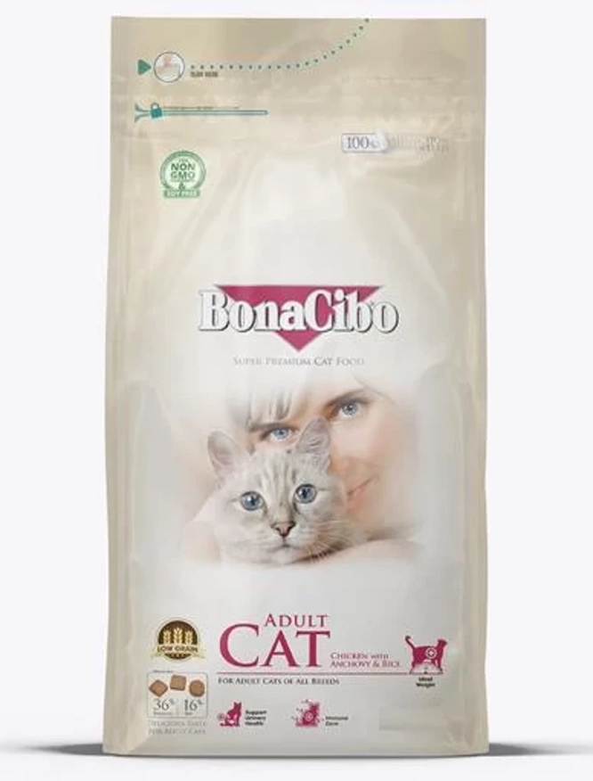 BonaCibo  15 kg Tavuklu Ve Balıklı Yetişkin Kedi Maması