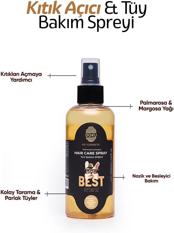 Doku Pet Cosmetic Kedi ve Köpek Deri ve Tüy Bakım Spreyi 200 ml