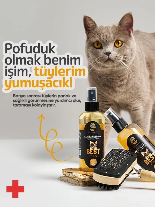Doku Pet Cosmetic Kedi ve Köpek Deri ve Tüy Bakım Spreyi 200 ml