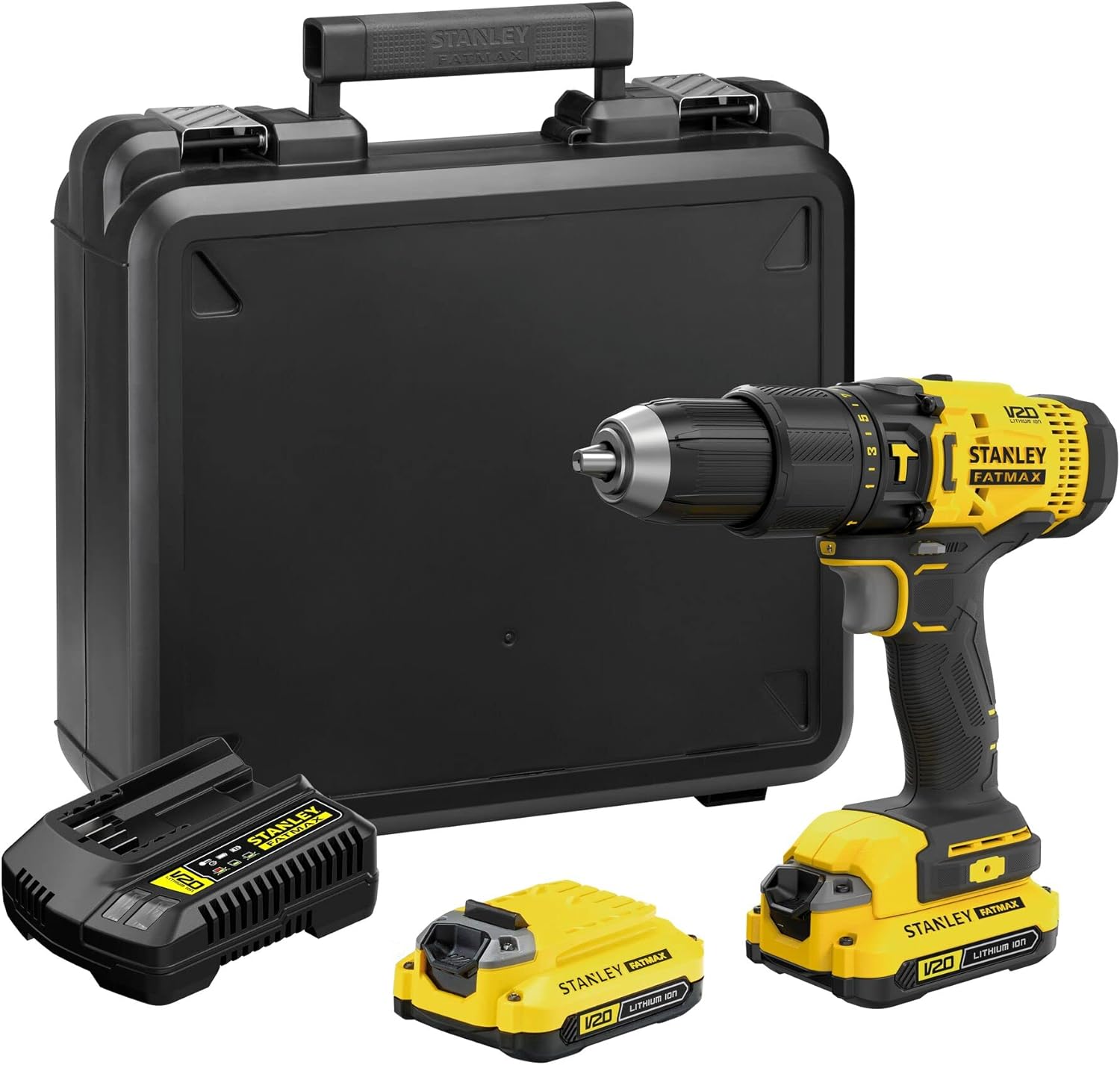 Stanley%2018%20V%20Çift%20Akülü%201.5%20Ah%20Darbeli%20Matkap%20-%20SCD711C2K