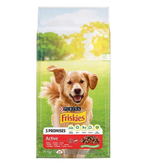 Friskies 10 Kg Active Etli Yetişkin Köpek Maması