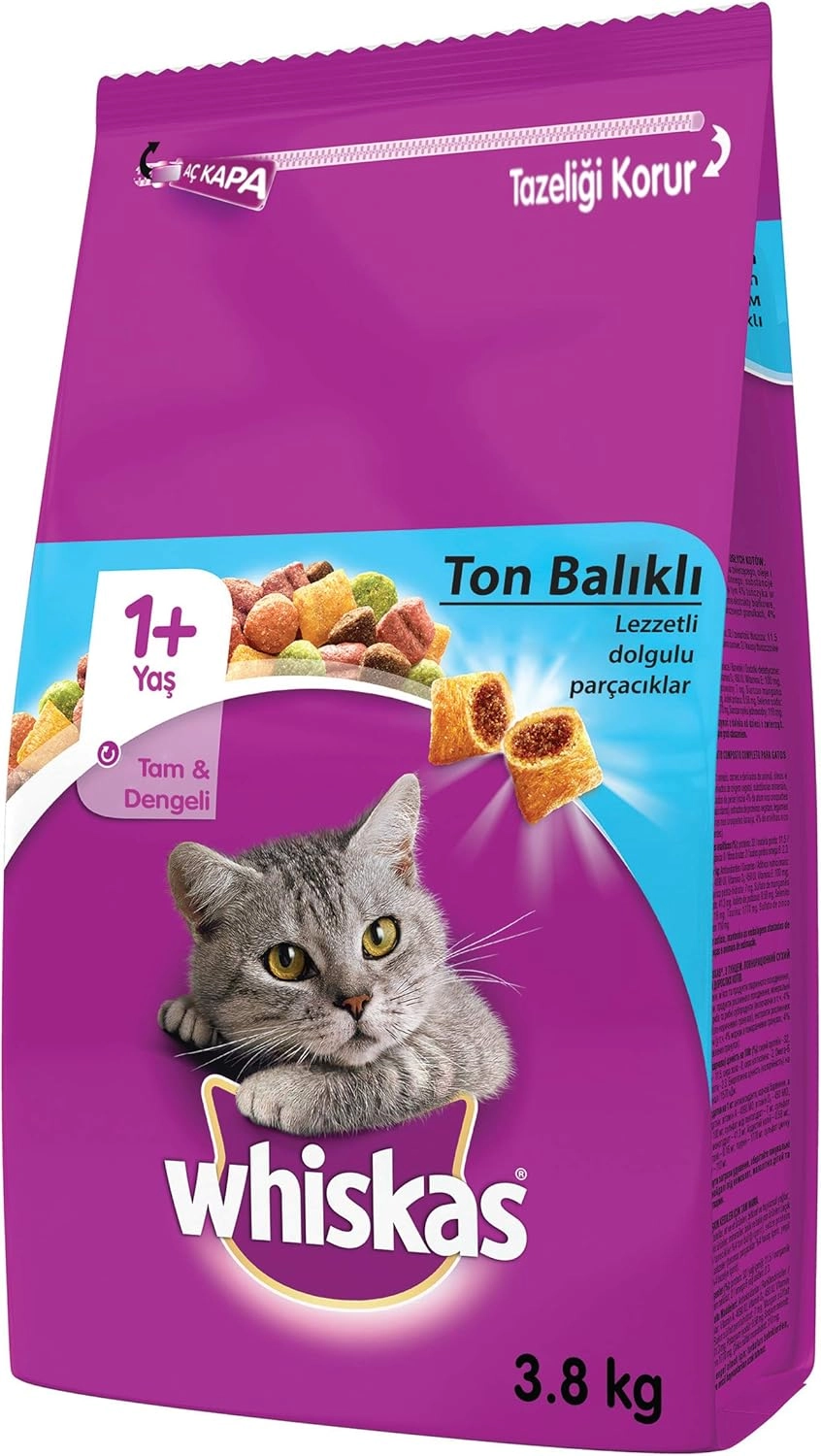 Whiskas 3.8 kg Ton Balıklı ve Sebzeli Yetişkin Kuru Kedi Maması