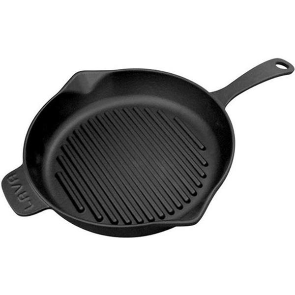 Lava Yuvarlak Saplı Döküm Demir Izgara Tava 28 cm
