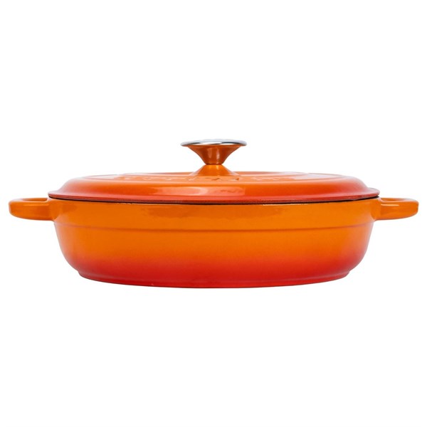 Lava Döküm Yuvarlak Çok Amaçlı Tencere (Ø)28 cm. Turuncu