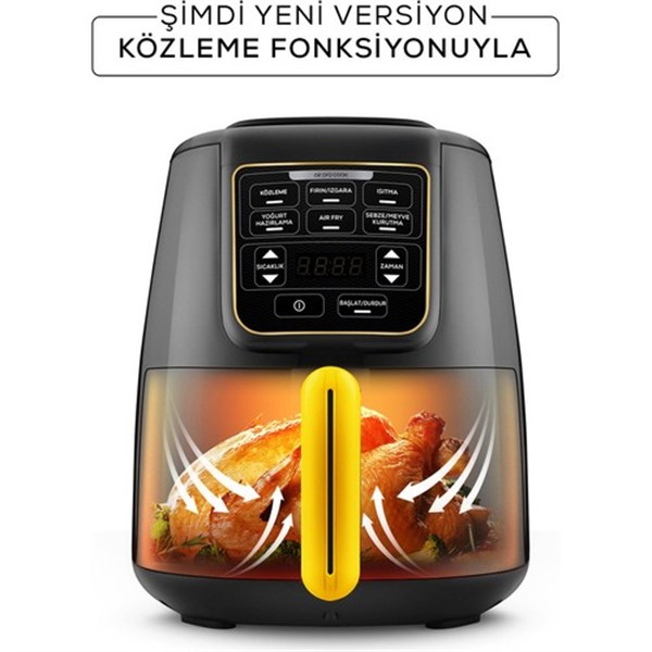 Karaca Air Pro Cook Köz XL Airfryer Siyah-Gold