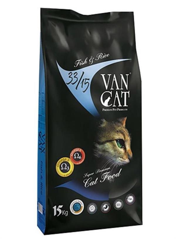 Vancat 15 kg Balıklı Pirinçli Yetişkin Kuru Kedi Maması