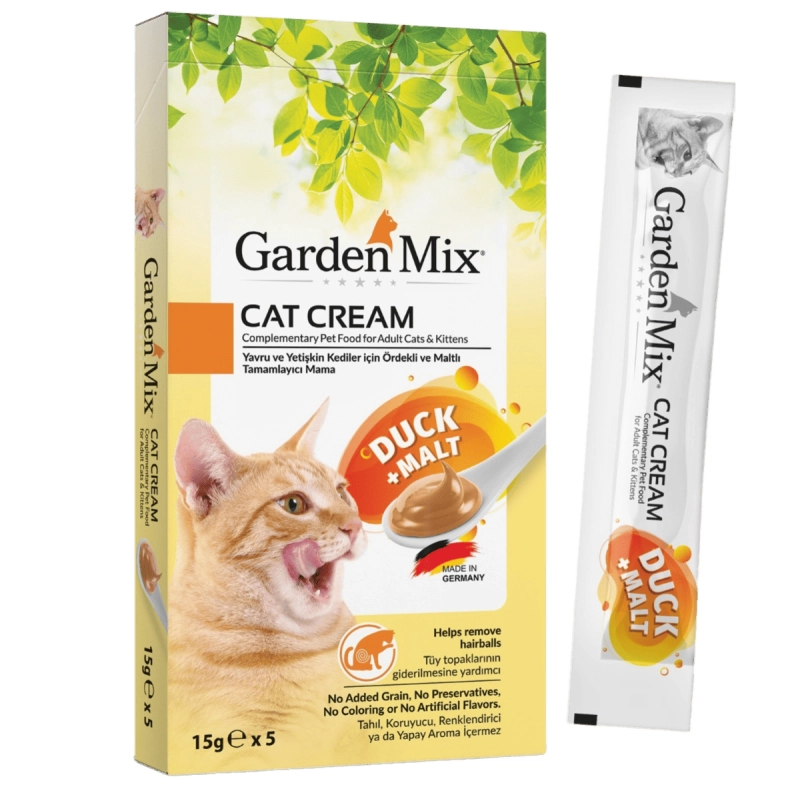 Garden Mıx Kedi Kreması Ördek+malt 15gr*5