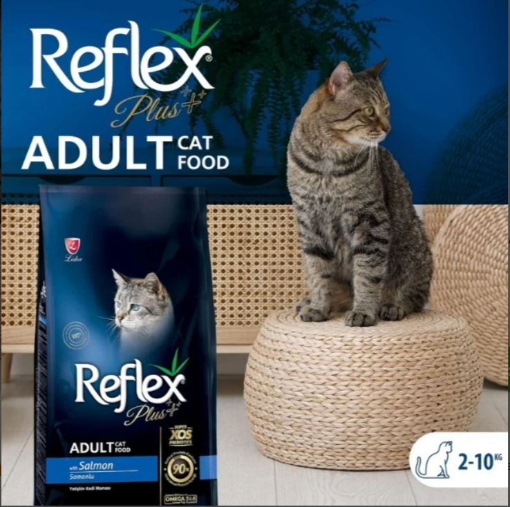 Reflex Plus 15 Kg Somonlu Yetişkin Kedi Maması 