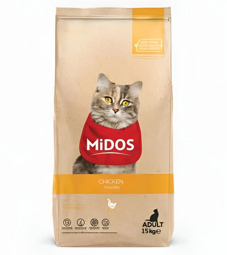 Midos 15 Kg Tavuklu Yetişkin Kedi Maması 
