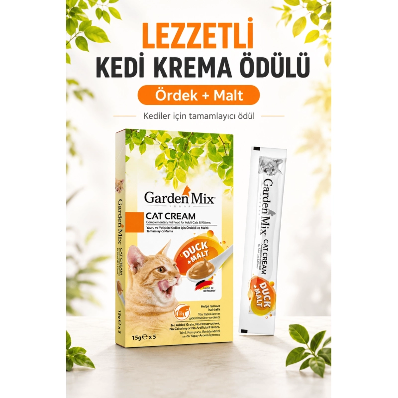 Garden Mıx Kedi Kreması Ördek+malt 15gr*5