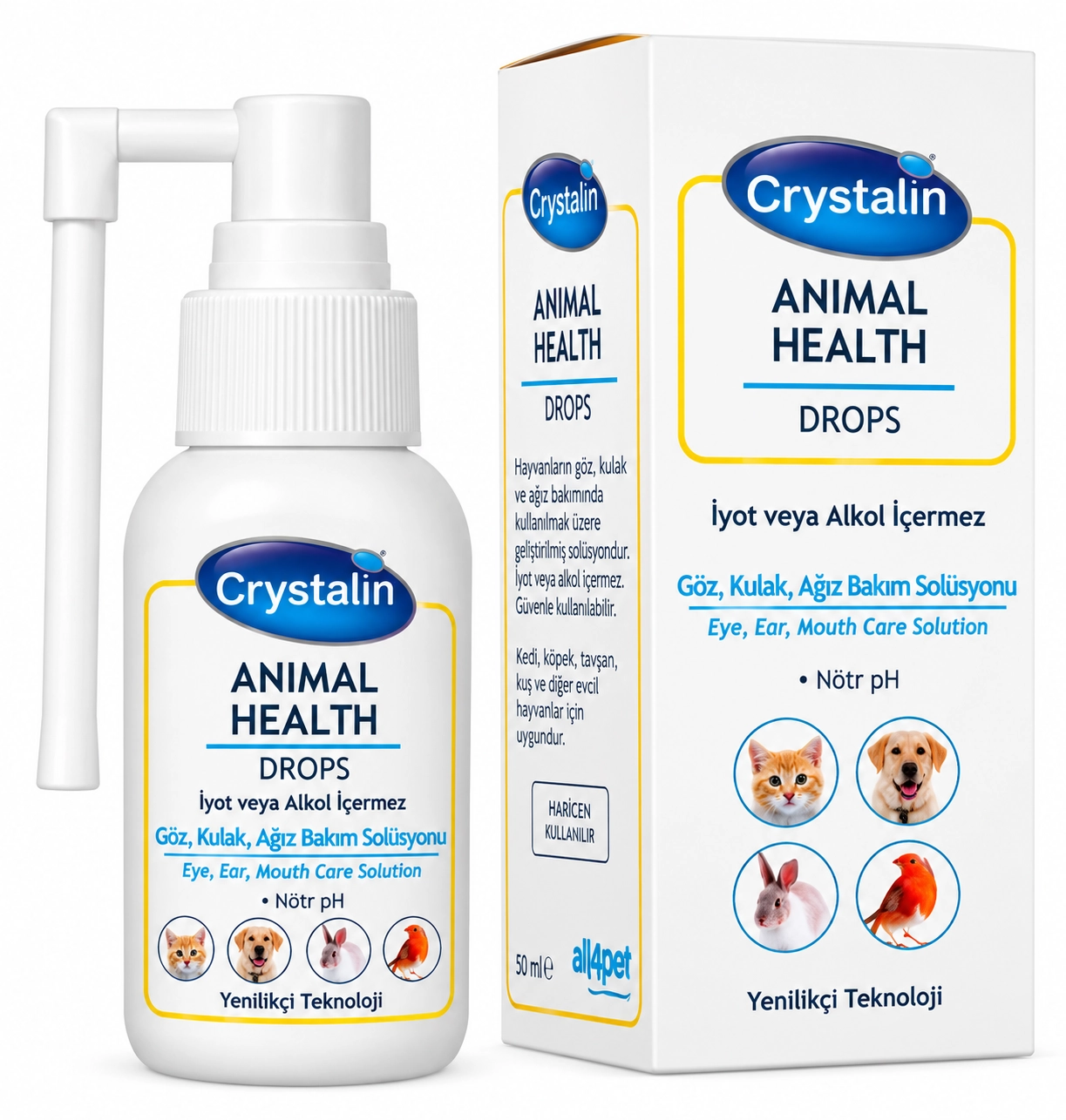 Crystalin Antiseptik Dezenfektan Sprey 50 ML