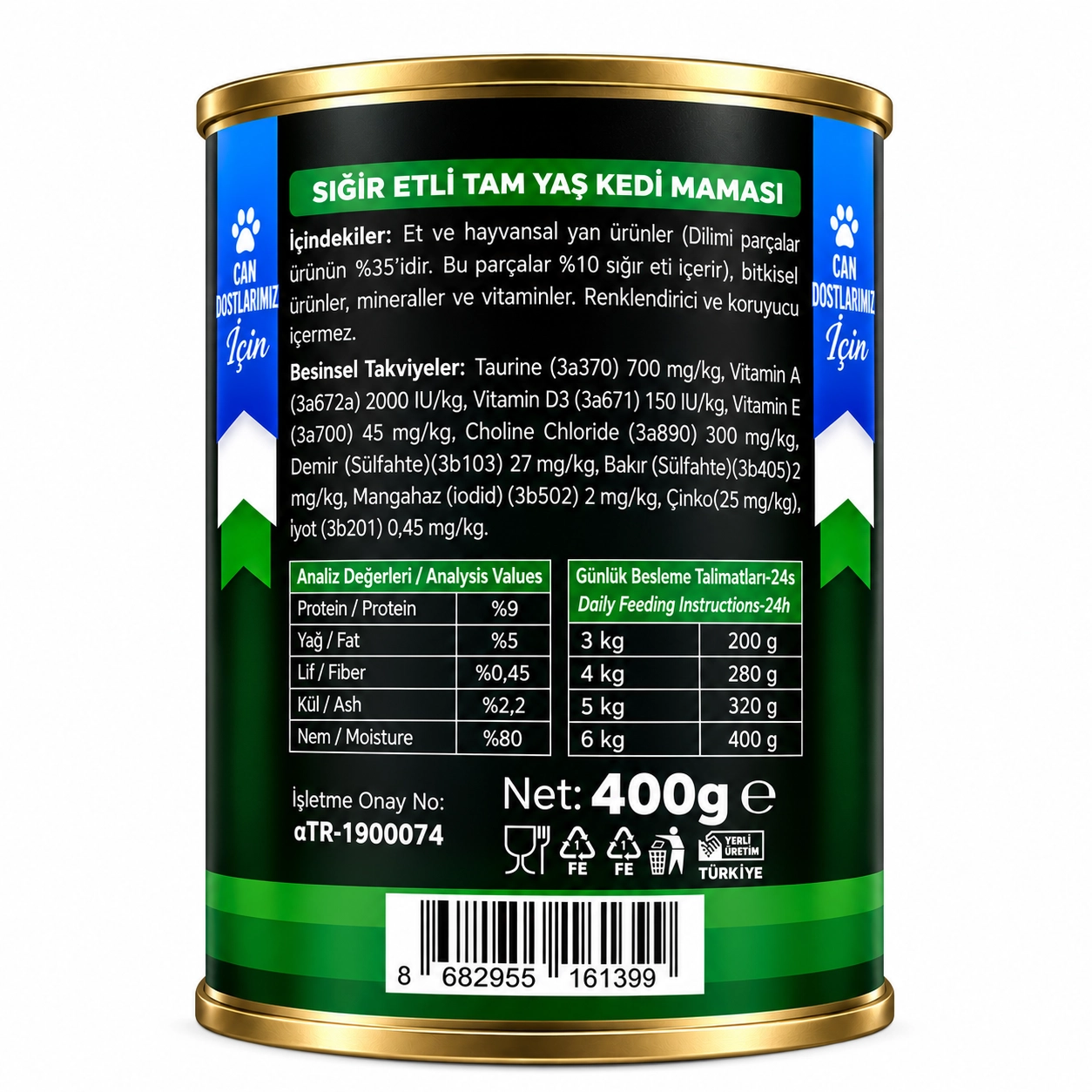 Hulk Mama Sığır Etli Yaş Kedi Maması 400 gr