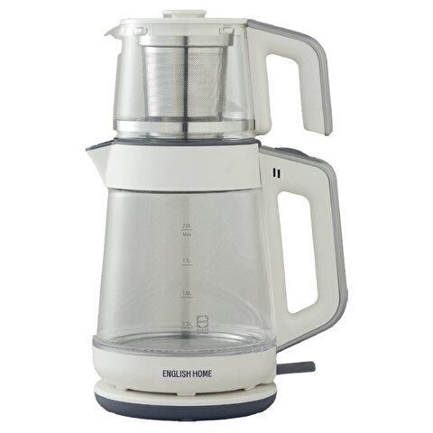 English Home CMK 6001 1900 W Beyaz Krom Cam Çay Makinesi
