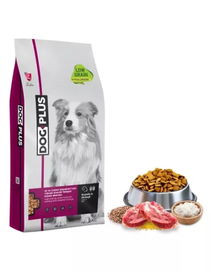 DogPlus 15 Kg Düşük Tahıllı Hipoalerjenik Kuzu Etli Yüksek Enerjili Yetişkin Köpek Maması 