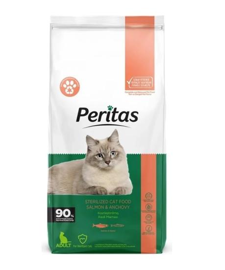 Peritas 15 Kg Somonlu & Hamsili Kısırlaştırılmış Yetişkin Kedi Maması 
