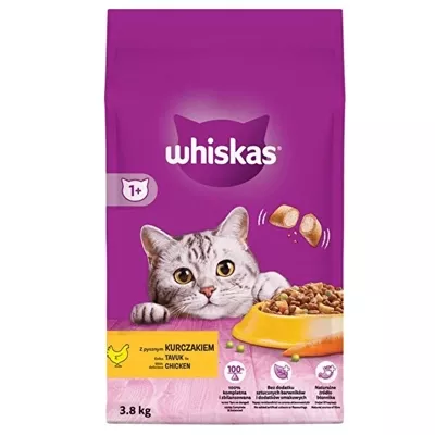 Whiskas 3.8 kg Tavuklu ve Sebzeli  Yetişkin Kuru Kedi Maması