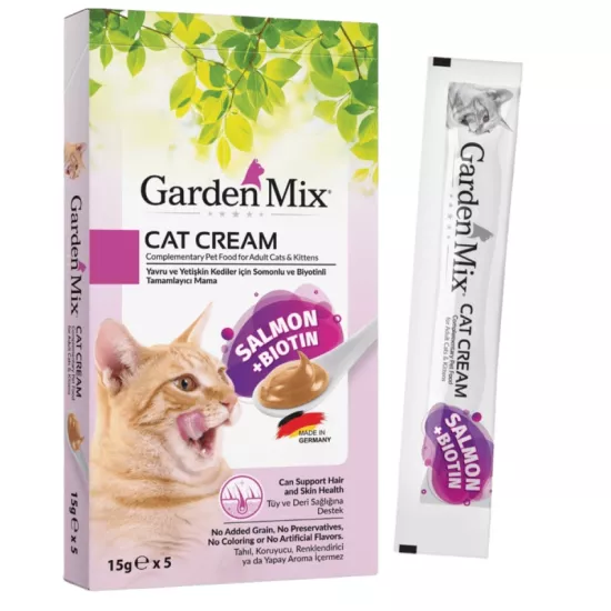 Garden Mıx Kedi Kreması Somon+biotin 15gr*5