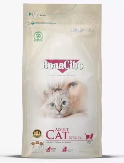 BonaCibo  15 kg Tavuklu Ve Balıklı Yetişkin Kedi Maması