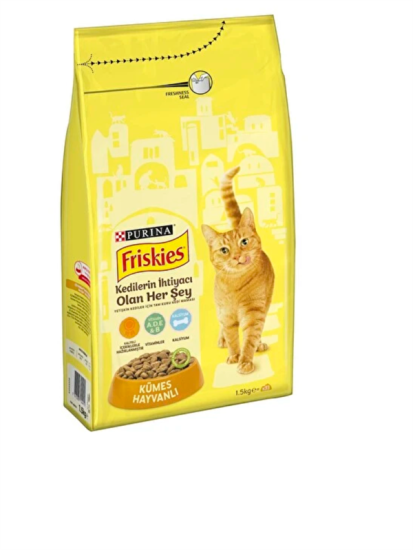Friskies 1.5 Kg Yetişkin Kümes Hayvanlı Kuru Mama