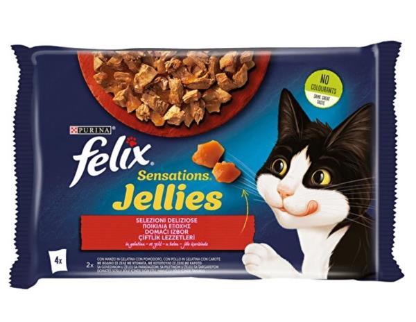 Felix Jellies Karışık ( 2 adet Sıgır, 2 adet Tavuk) 4x85 Gr