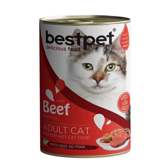 Bestpet Sığır Etli Yetişkin Kedi Konserve 400G