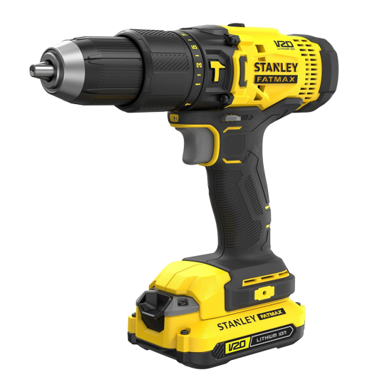 Stanley 18 V Çift Akülü 1.5 Ah Darbeli Matkap - SCD711C2K