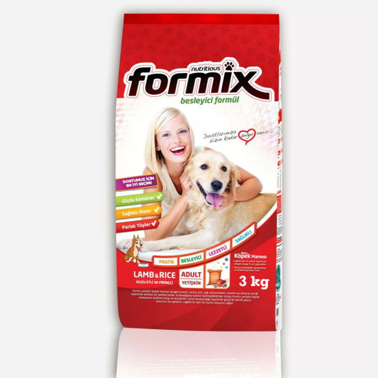 Formix 3kg Kuzu Etli&Pirinçli Yetişkin Köpek Maması 