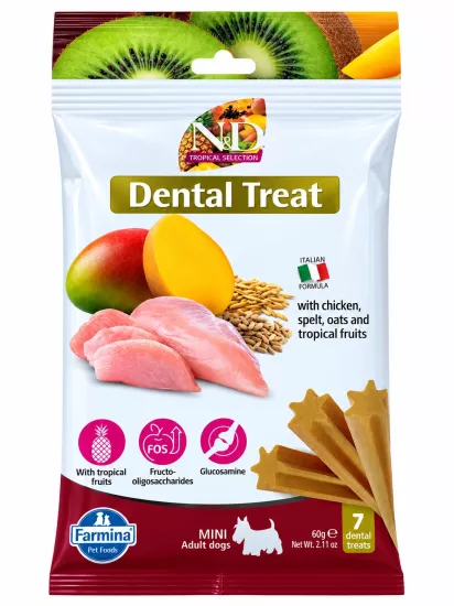 N&D Tropical Tavuklu Diş Sağlığı Mini Köpek Ödülü 60 Gr